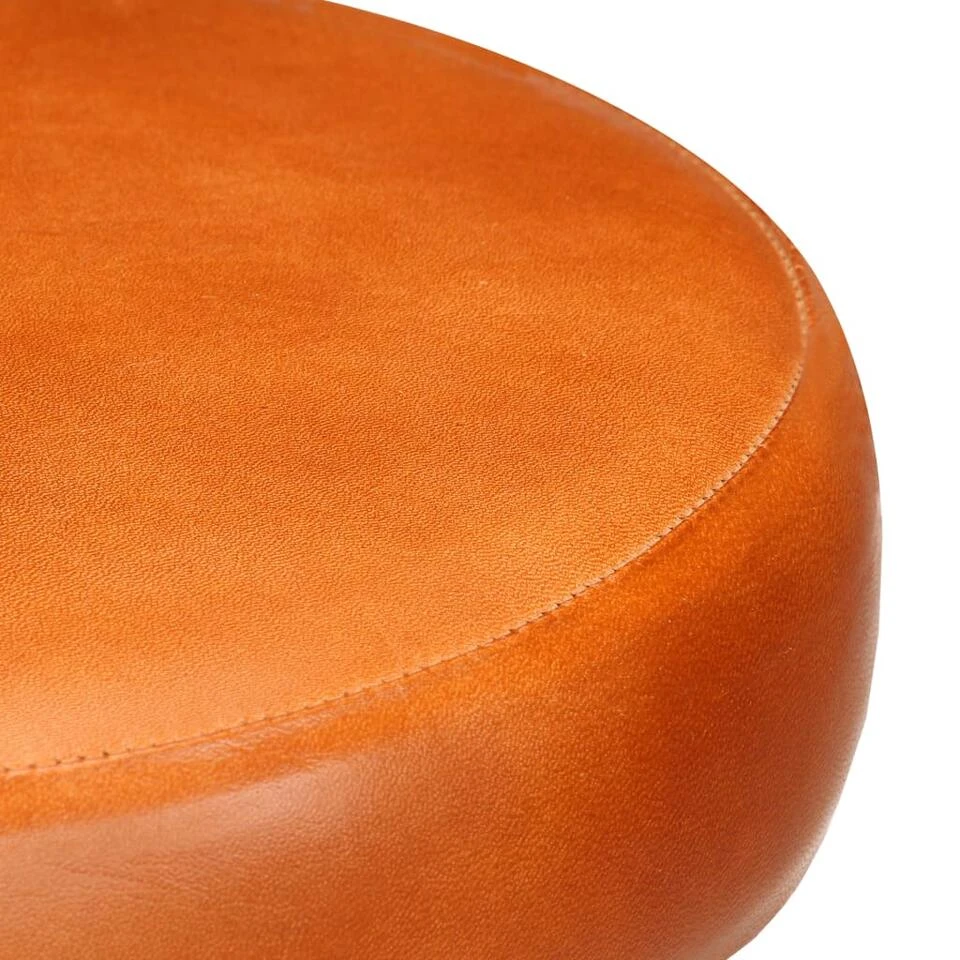 VidaXL Barstoelen 2 St Echt Leer 6 VidaXL Barstoelen 2 St Echt Leer - Afbeelding 4