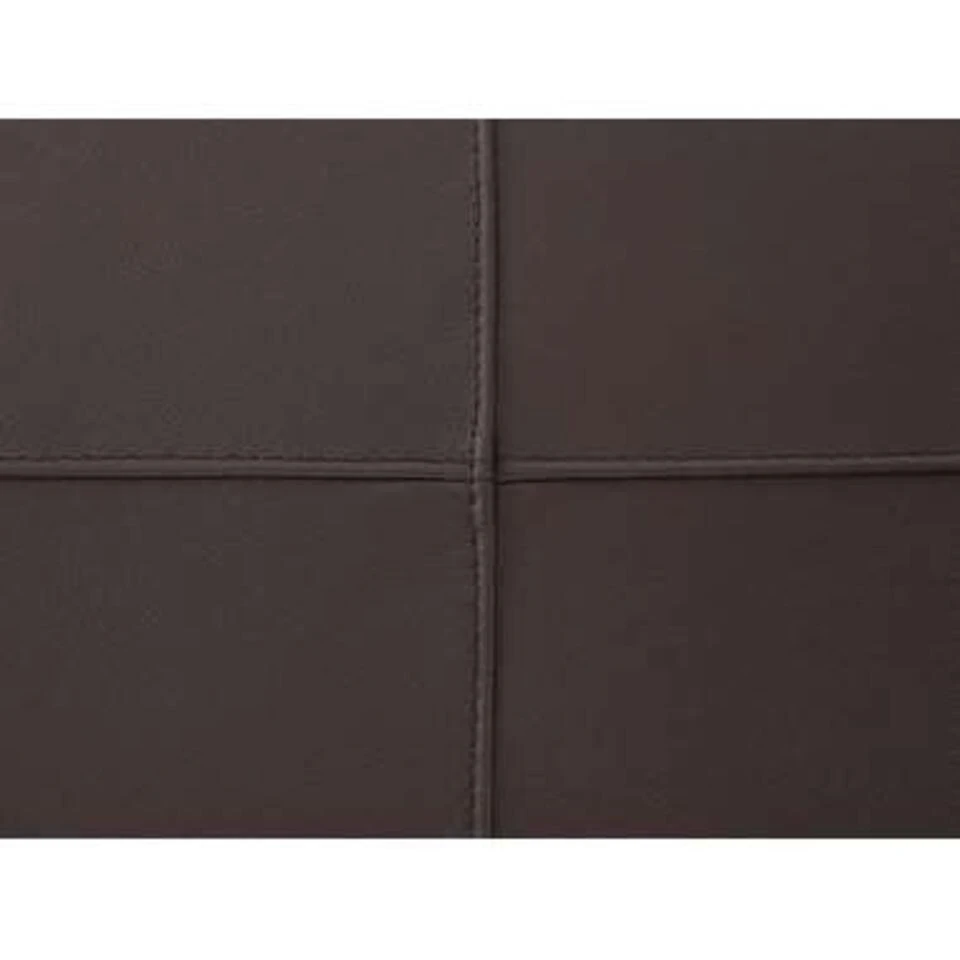 Beliani Ottomaan OSLO - Bruin Leer 6 Beliani Ottomaan OSLO - Bruin Leer - Afbeelding 4