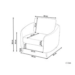 Beliani Fauteuil TROSA - Grijs Polyester 8 Beliani Fauteuil TROSA - Grijs Polyester -Meubelwinkel 0aa3edf187c14202bf6ff6a2457a851d