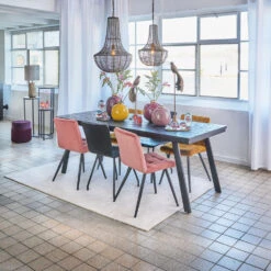 Eetkamerstoel Olive - Oker - Velvet -Meubelwinkel 1000022098 0111