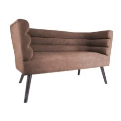 Leitmotiv Bank Explicit - Suede Look Chocolade Bruin - 128x71x74cm 9 Leitmotiv Bank Explicit - Suede Look Chocolade Bruin - 128x71x74cm -Meubelwinkel 1000022685 0111