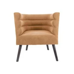 Leitmotiv Stoel Explicit - Suede Look Okergeel - 74x71x74cm -Meubelwinkel 1000023407 0110