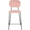Giga Meubel Barstoel Roze - Metaal & Stof - Zithoogte 65cm - Barstoel Jin 1 Giga Meubel Barstoel Roze - Metaal & Stof - Zithoogte 65cm - Barstoel Jin -Meubelwinkel 1000027446