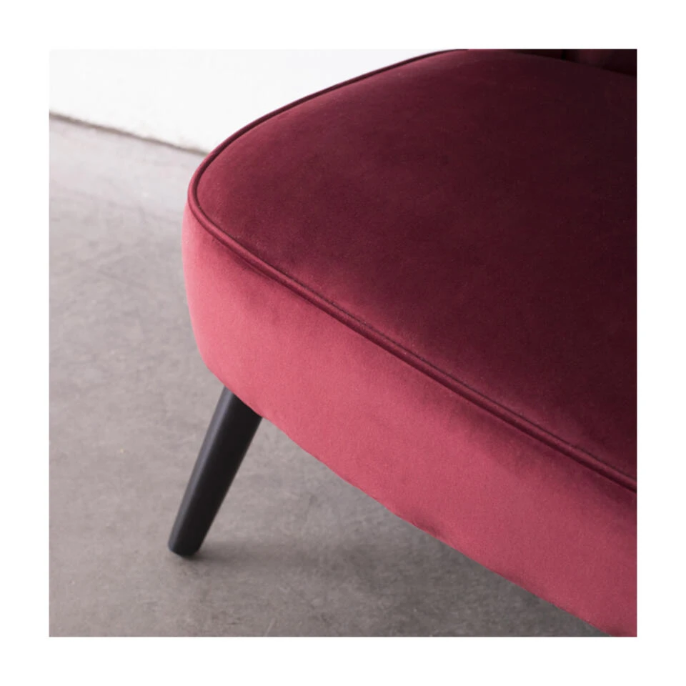 Giga Meubel Fauteuil Rouge Velvet - Shelly 4 Giga Meubel Fauteuil Rouge Velvet - Shelly - Afbeelding 2