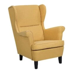 Beliani Oorfauteuil ABSON - Geel Polyester