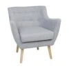 Beliani Fauteuil DRAMMEN - Grijs Polyester -Meubelwinkel 1000027743