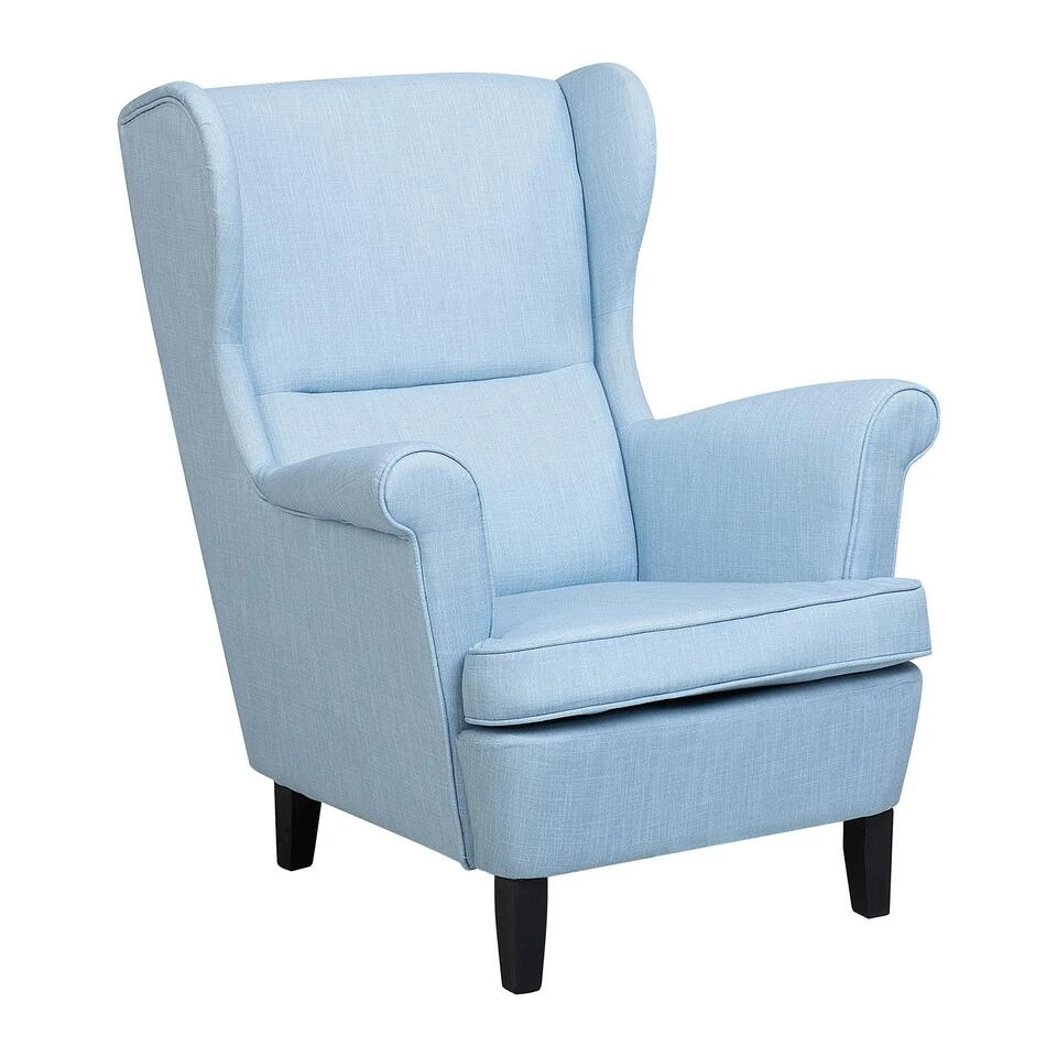 Beliani Oorfauteuil ABSON - Blauw Polyester 3 Beliani Oorfauteuil ABSON - Blauw Polyester