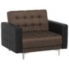 Beliani Fauteuil ABERDEEN - Bruin Polyester -Meubelwinkel 1000027815