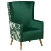 Beliani Oorfauteuil ONEIDA - Groen Fluweel -Meubelwinkel 1000027819