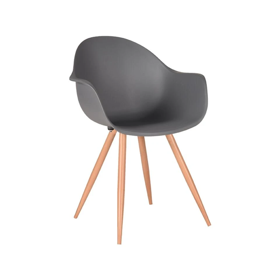 LABEL51 Eetkamerstoel Parma - Antraciet - Kunststof 3 LABEL51 Eetkamerstoel Parma - Antraciet - Kunststof