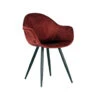 LABEL51 Eetkamerstoel Forli - Rood - Fluweel 2 LABEL51 Eetkamerstoel Forli - Rood - Fluweel -Meubelwinkel 1000028329