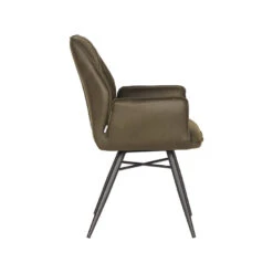 LABEL51 Eetkamerstoel Bink - Army Green - Microfiber 8 LABEL51 Eetkamerstoel Bink - Army Green - Microfiber -Meubelwinkel 1000028373 0102