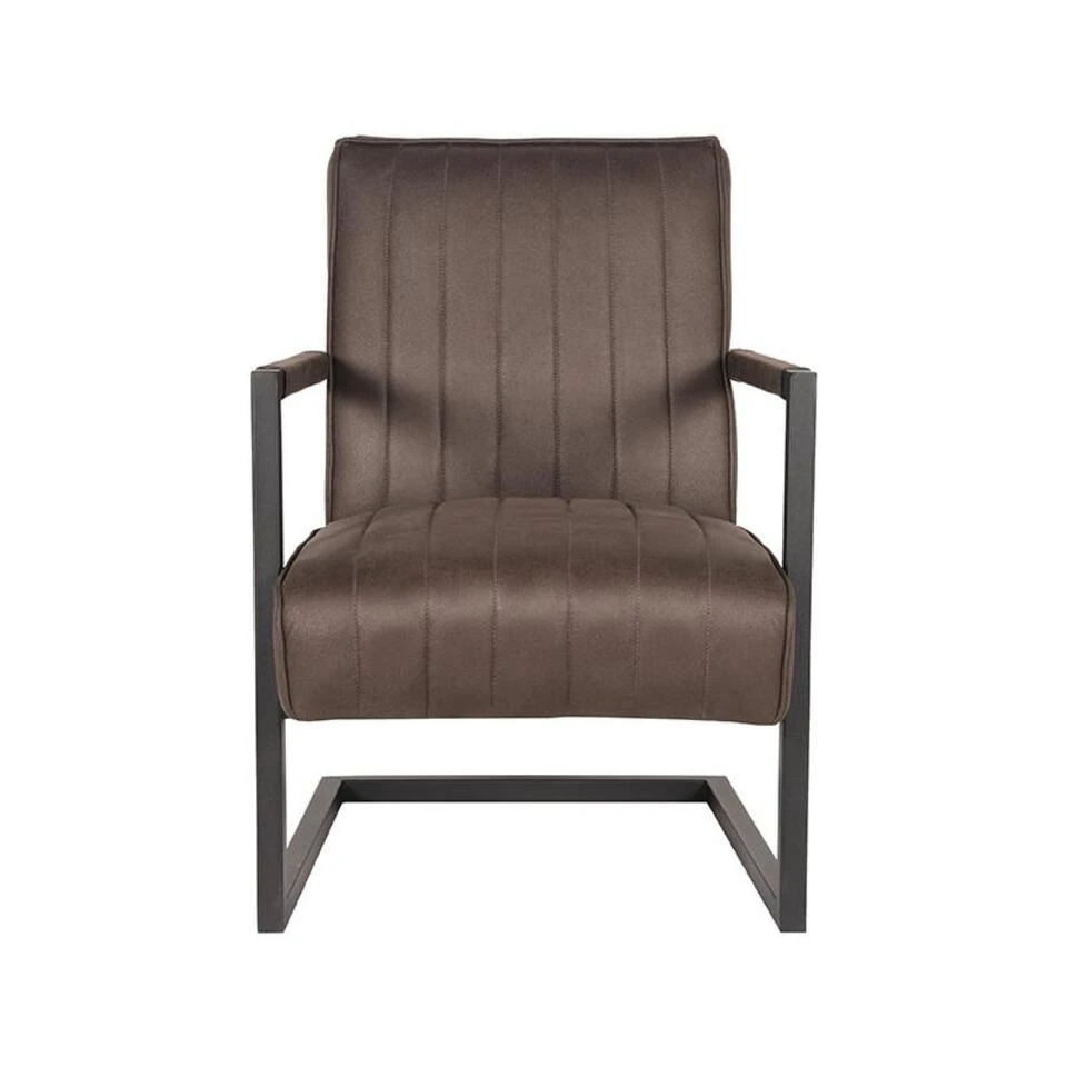 LABEL51 Fauteuil Milo - Antraciet - Microfiber 4 LABEL51 Fauteuil Milo - Antraciet - Microfiber - Afbeelding 2