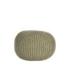 LABEL51 Poef Knitted - Olijfgroen - Katoen - M 2 LABEL51 Poef Knitted - Olijfgroen - Katoen - M -Meubelwinkel 1000028469