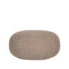 LABEL51 Poef Knitted - Beige - Katoen - L -Meubelwinkel 1000028486