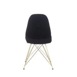 Giga Meubel Luxe Set Stoelen - Teddy Zwart - Metalen Poten - Jamie