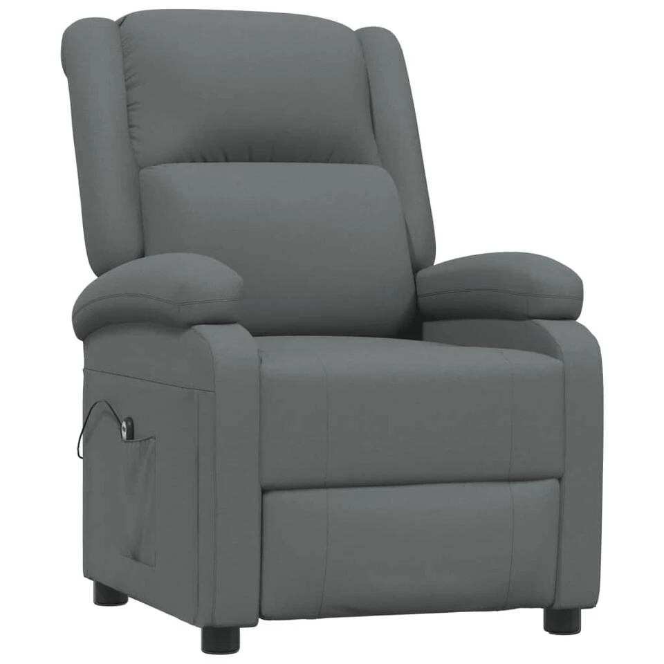 VidaXL Fauteuil Elektrisch Verstelbaar Stof Donkergrijs 71x90.5x96 Cm 3 VidaXL Fauteuil Elektrisch Verstelbaar Stof Donkergrijs 71x90.5x96 Cm