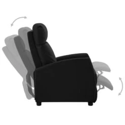 VidaXL Fauteuil Verstelbaar Kunstleer Zwart -Meubelwinkel 1000041959 0102