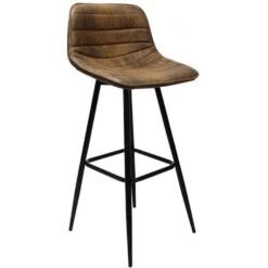 Industriƫle Barkruk Kenton Bruin - Zithoogte 76 Cm - Stof - Bruin