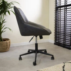 Industriële Draaibare Bureaustoel Lennox Antraciet 64,50x60x84 Cm Stof 8 Industriële Draaibare Bureaustoel Lennox Antraciet 64,50x60x84 Cm Stof -Meubelwinkel 1000042406 0102