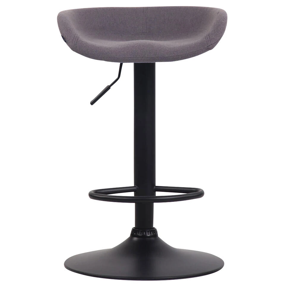 CLP Barkruk Anaheim Zwart Frame Vilt - Grijs 4 CLP Barkruk Anaheim Zwart Frame Vilt - Grijs - Afbeelding 2