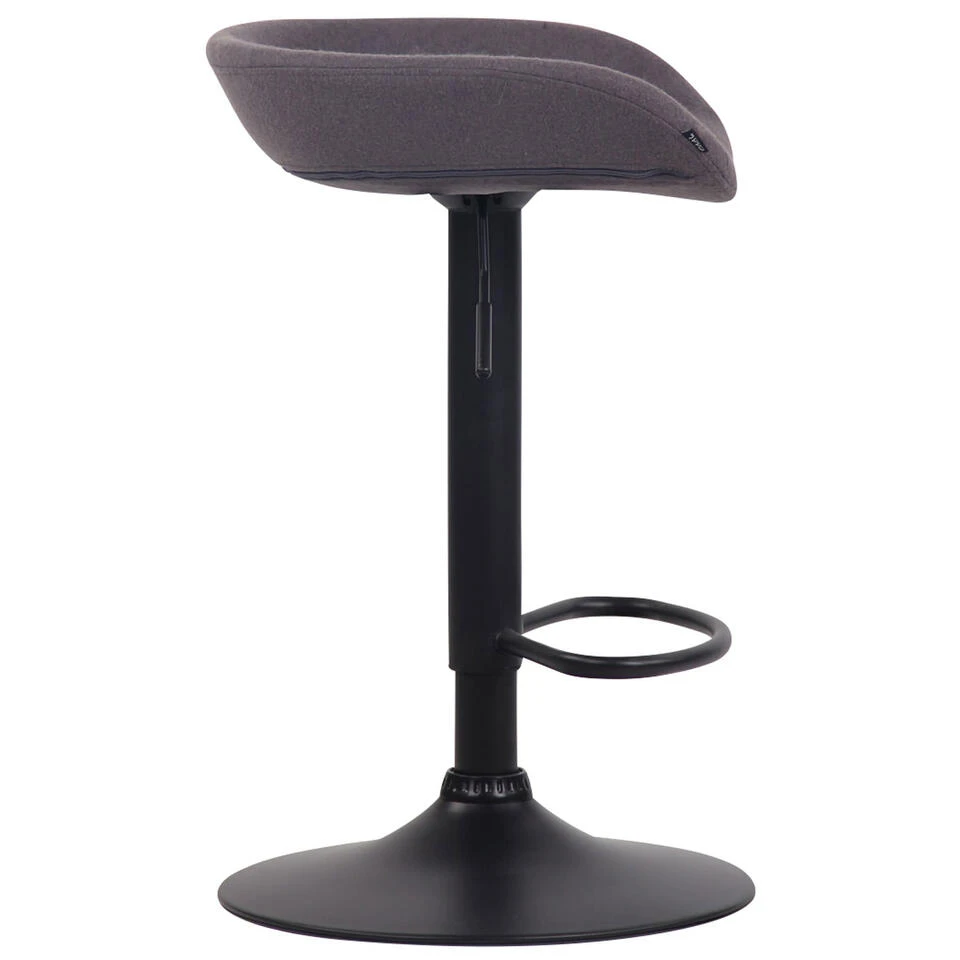 CLP Barkruk Anaheim Zwart Frame Vilt - Grijs 5 CLP Barkruk Anaheim Zwart Frame Vilt - Grijs - Afbeelding 3