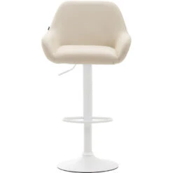 CLP Set Van 2 Barkrukken Braga Wit Frame Kunstleer - Crème 8 CLP Set Van 2 Barkrukken Braga Wit Frame Kunstleer - Crème -Meubelwinkel 1000043276 0102