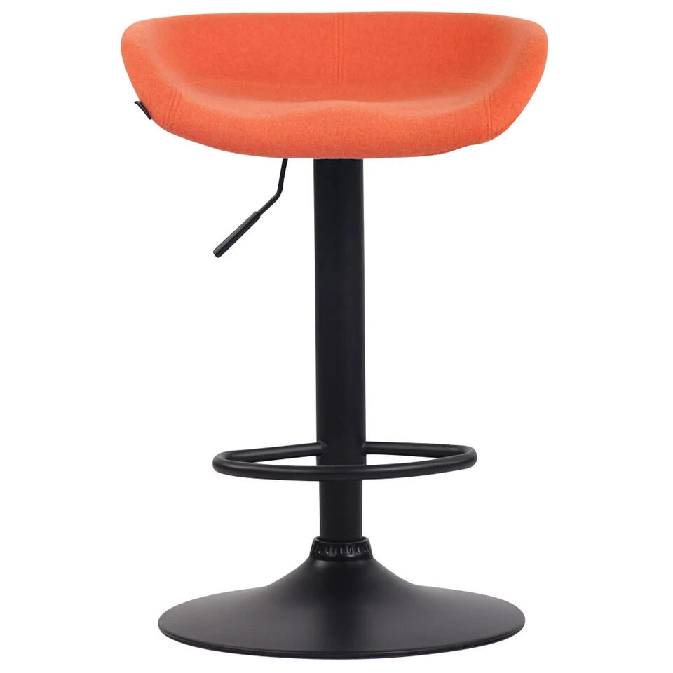 CLP Barkruk Anaheim Zwart Frame Vilt - Oranje 4 CLP Barkruk Anaheim Zwart Frame Vilt - Oranje - Afbeelding 2