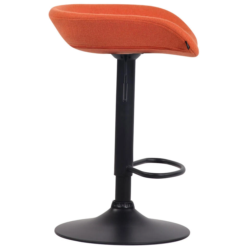 CLP Barkruk Anaheim Zwart Frame Vilt - Oranje 5 CLP Barkruk Anaheim Zwart Frame Vilt - Oranje - Afbeelding 3