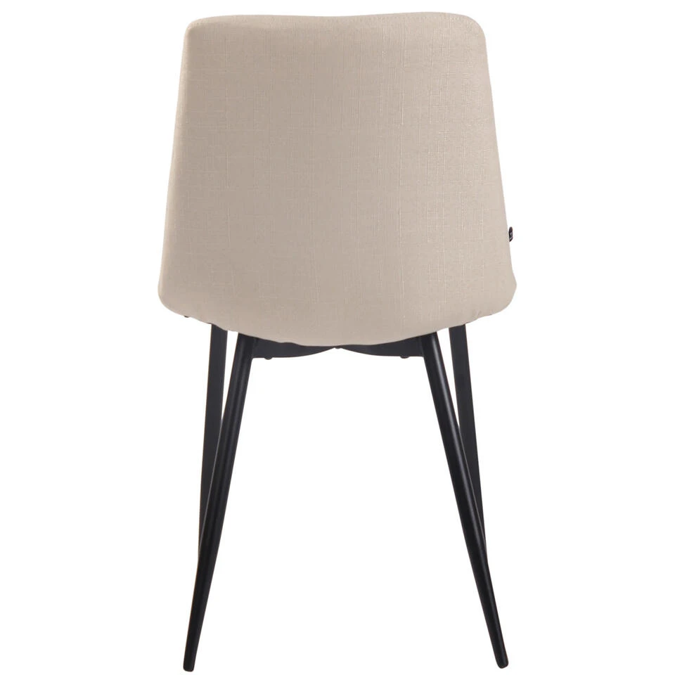 CLP Set Van 4 Eetkamerstoelen Telde Stof - Crème 6 CLP Set Van 4 Eetkamerstoelen Telde Stof - Crème - Afbeelding 4