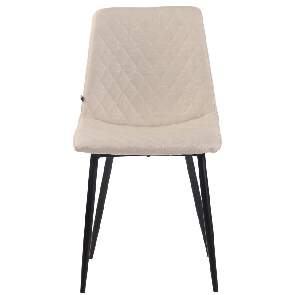 CLP Set Van 4 Eetkamerstoelen Telde Stof - Crème 3 CLP Set Van 4 Eetkamerstoelen Telde Stof - Crème