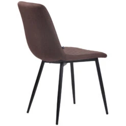 CLP Set Van 4 Eetkamerstoelen Telde Stof - Bruin -Meubelwinkel 1000043420 0102