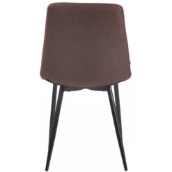 CLP Set Van 4 Eetkamerstoelen Telde Stof - Bruin -Meubelwinkel 1000043420 0103