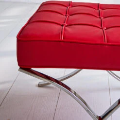 Expo Hocker Rood Premium Leer - Leder - Rood 8 Expo Hocker Rood Premium Leer - Leder - Rood -Meubelwinkel 1000049291 0102