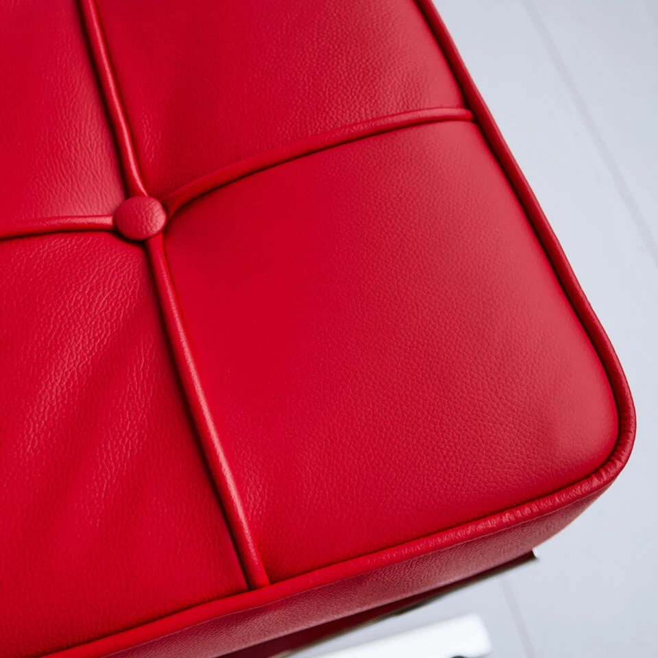 Expo Hocker Rood Premium Leer - Leder - Rood 6 Expo Hocker Rood Premium Leer - Leder - Rood - Afbeelding 4