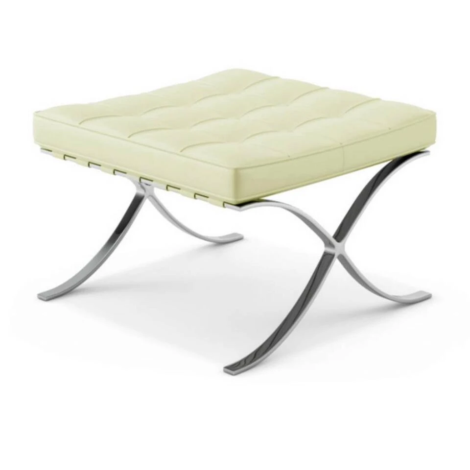 Expo Hocker Creme Premium Leer - Leder - Crème 3 Expo Hocker Creme Premium Leer - Leder - Crème