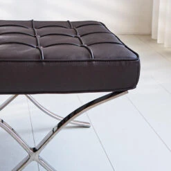 Expo Hocker Donkerbruin Premium Leer - Leder - Bruin 8 Expo Hocker Donkerbruin Premium Leer - Leder - Bruin -Meubelwinkel 1000049296 0102