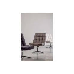 WOOOD Dirkje Draaifauteuil - Leerlook - Zwart - 101x70x85 8 WOOOD Dirkje Draaifauteuil - Leerlook - Zwart - 101x70x85 -Meubelwinkel 1000052486 0102