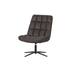 WOOOD Dirkje Draaifauteuil - Leerlook - Zwart - 101x70x85 9 WOOOD Dirkje Draaifauteuil - Leerlook - Zwart - 101x70x85 -Meubelwinkel 1000052486 0103
