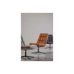 WOOOD Dirkje Draaifauteuil - Leerlook - Cognac - 101x70x85 8 WOOOD Dirkje Draaifauteuil - Leerlook - Cognac - 101x70x85 -Meubelwinkel 1000052487 0102