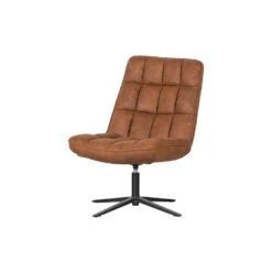 WOOOD Dirkje Draaifauteuil - Leerlook - Cognac - 101x70x85 9 WOOOD Dirkje Draaifauteuil - Leerlook - Cognac - 101x70x85 -Meubelwinkel 1000052487 0103