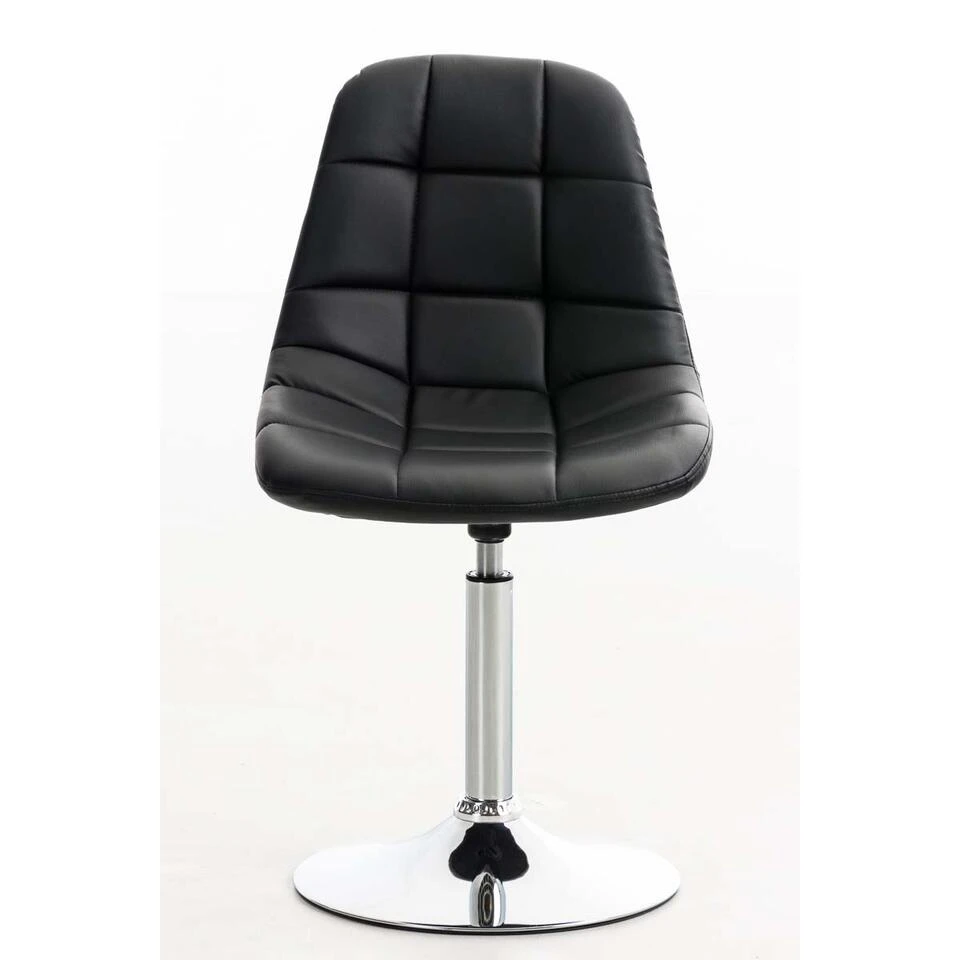 CLP Eetkamerstoel Emil Kunstleder Zwart 4 CLP Eetkamerstoel Emil Kunstleder Zwart - Afbeelding 2