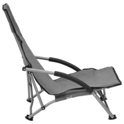VidaXL Strandstoelen 2 St Inklapbaar Stof Grijs -Meubelwinkel 1000056434 0103