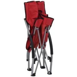 VidaXL Strandstoelen 2 St Inklapbaar Stof Rood -Meubelwinkel 1000056441 0105