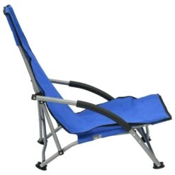 VidaXL Strandstoelen 2 St Inklapbaar Stof Blauw 8 VidaXL Strandstoelen 2 St Inklapbaar Stof Blauw -Meubelwinkel 1000056442 0103