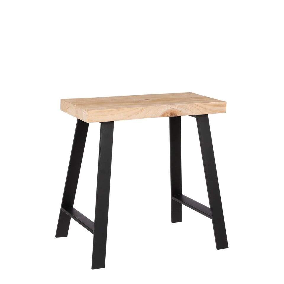 Mica Decorations Plano Kruk - L46 X B32 X H46 Cm - Lichtbruin 3 Mica Decorations Plano Kruk - L46 X B32 X H46 Cm - Lichtbruin