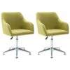 VidaXL Eetkamerstoelen Draaibaar 2 St Stof Groen 1 VidaXL Eetkamerstoelen Draaibaar 2 St Stof Groen -Meubelwinkel 1000060874