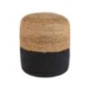 Beliani Poef DALAMA - Zwart Katoen, Jute -Meubelwinkel 1000063564