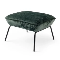 SCOTT - Voetenbankje - Velvet Poef - 57x54x40 Cm - Ideale Bijzet Poef - Mountain -Meubelwinkel 1000064731 0100