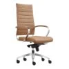 Bureaustoel Granada Cognac - 100% Leder -Meubelwinkel 1000067074